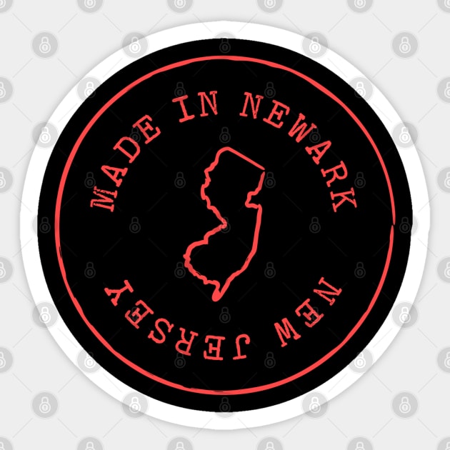 Made in New Jersey T-Shirt Sticker by Geometrico